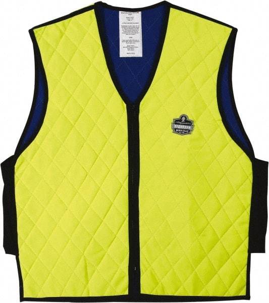 Ergodyne - Size M, Lime Cooling Vest - 36 to 38" Chest, Zipper Front, Nylon - A1 Tooling