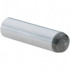 Value Collection - 4mm Diam x 16mm Pin Length Grade 8 Alloy Steel Precision Dowel Pin - Bright Finish, 1 Rounded End - A1 Tooling