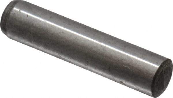 Value Collection - 4mm Diam x 18mm Pin Length Grade 8 Alloy Steel Precision Dowel Pin - Bright Finish, 1 Rounded End - A1 Tooling