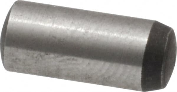 Value Collection - 5mm Diam x 12mm Pin Length Grade 8 Alloy Steel Precision Dowel Pin - Bright Finish, 1 Rounded End - A1 Tooling