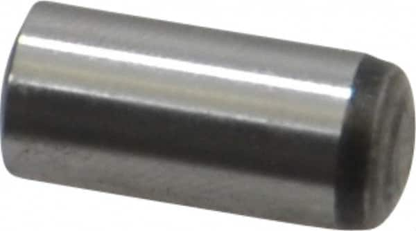 Value Collection - 8mm Diam x 18mm Pin Length Grade 8 Alloy Steel Precision Dowel Pin - Bright Finish, 1 Rounded End - A1 Tooling