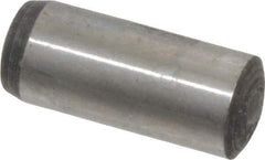 Value Collection - 8mm Diam x 20mm Pin Length Grade 8 Alloy Steel Precision Dowel Pin - Bright Finish, 1 Rounded End - A1 Tooling