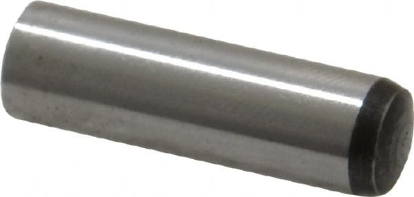 Value Collection - 8mm Diam x 28mm Pin Length Grade 8 Alloy Steel Precision Dowel Pin - Bright Finish, 1 Rounded End - A1 Tooling