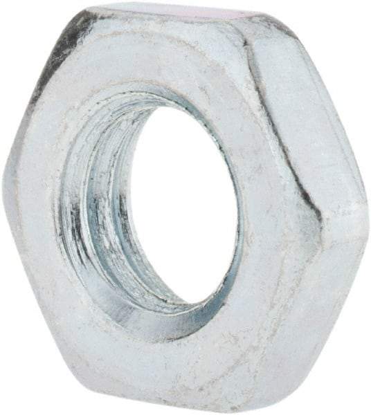 Value Collection - M10x1.50 Steel Right Hand Hex Jam Nut - 17mm Across Flats, 5mm High, Zinc-Plated Finish - A1 Tooling