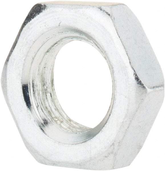 Value Collection - M12x1.75 Steel Right Hand Hex Jam Nut - 19mm Across Flats, 6mm High, Zinc-Plated Finish - A1 Tooling