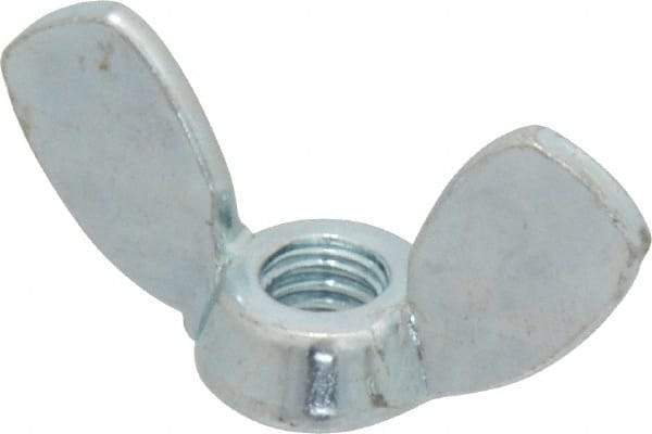 Value Collection - M6x1.00, Zinc Plated, Iron Standard Wing Nut - 2.7mm Wing Span, 15mm Wing Span - A1 Tooling