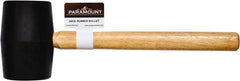 Paramount - 2 Lb Head Rubber Mallet - 15-13/32" OAL, Wood Handle - A1 Tooling