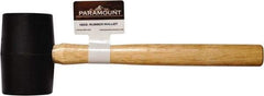 Paramount - 1 Lb Head Rubber Mallet - 12-15/16" OAL, Wood Handle - A1 Tooling