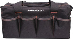 Paramount - 16 Pocket Black & Brown Polyester Tool Bag - 14" Wide x 5-1/2" Deep x 6" High - A1 Tooling