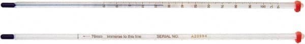 H-B Instruments - -1 to 101°C, Organic Filled Precision Thermometer - 24 Inch Immersion Length - A1 Tooling