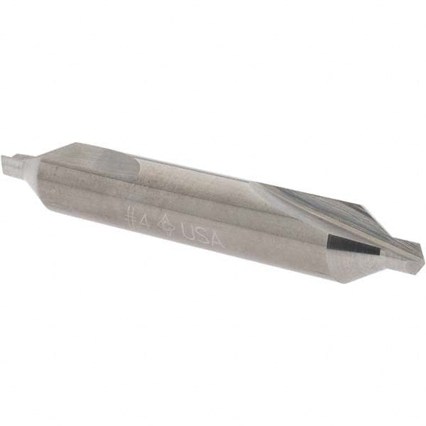 Cleveland - #4 Plain Cut 60° Incl Angle Solid Carbide Combo Drill & Countersink - A1 Tooling