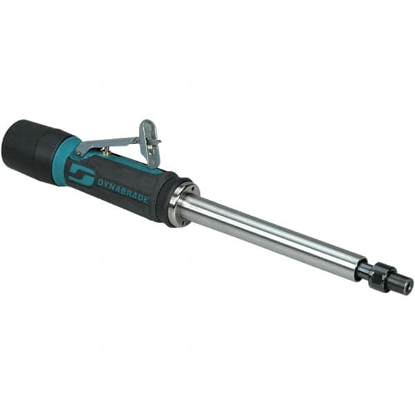 Dynabrade - 1/4" Collet, Straight Handle, Air Extended Length Die Grinder - 25,000 RPM, Rear Exhaust, 20 CFM, 0.4 hp, 90 psi, 1/4" Inlet - A1 Tooling