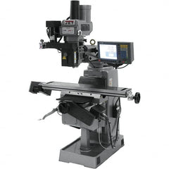 Jet - 9" Table Width x 49" Table Length, Variable Speed Pulley Control, 3 Phase Knee Milling Machine - R8 Spindle Taper, 3 hp - A1 Tooling