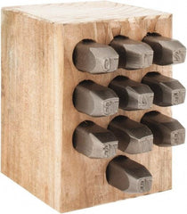 C.H. Hanson - 10 Piece, 1/4" Character Steel Stamp Set - Double Digit Figures, Double Digits - A1 Tooling