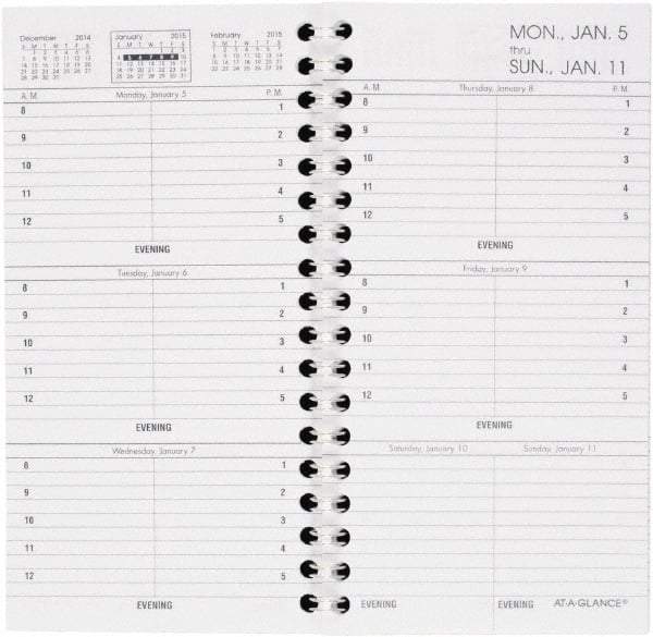 AT-A-GLANCE - 485 Sheet, 3-1/4 x 6-1/4", Weekly Appointment Refill - White - A1 Tooling