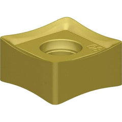 Kennametal - SNHJ442 LD Grade KCK15 Carbide Milling Insert - TiN/TiCN/Al2O3 Finish, 1/4" Thick, 1/2" Inscribed Circle, 1/32" Corner Radius - A1 Tooling