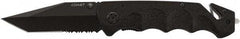 Coast Cutlery - 3-1/4" Blade, 8.12" OAL, Partially Serrated Multi-Blade Knife - 4.87" Closed Length, Aluminum - A1 Tooling