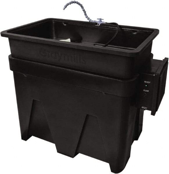 Graymills - Free Standing Water-Based Parts Washer - 30 Gal Max Operating Capacity, HDPE Tank, 43" Long - A1 Tooling