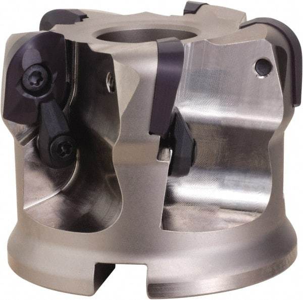 OSG - 4 Inserts, 3.15" Cutter Diam, 0.118" Max Depth of Cut, Indexable High-Feed Face Mill - 1.063" Arbor Hole Diam, 2.48" High, DFR20R080M27.0-04 Toolholder, ADMT20.. Inserts, Series PHOENIX-PDR - A1 Tooling