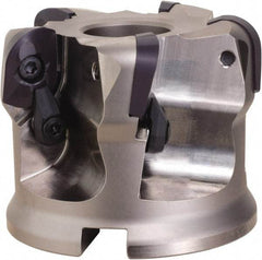 OSG - 6 Inserts, 4.921" Cutter Diam, 0.118" Max Depth of Cut, Indexable High-Feed Face Mill - 1.575" Arbor Hole Diam, 2.48" High, DFR20R125M40.0-06 Toolholder, ADMT20.. Inserts, Series PHOENIX-PDR - A1 Tooling