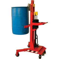 Wesco Industrial Products - 1,100 Lb Load Capacity, 30, 55 & 85 Gal Drum Grab - 41" Wide x 66" High, 4 Steel Wheels - A1 Tooling