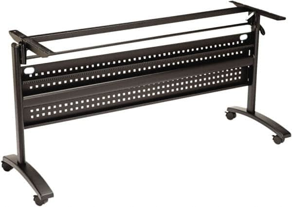 ALERA - 20" Long x 58" Wide x 28" High Stationary Modesty Panel Table Base - Black, Steel - A1 Tooling