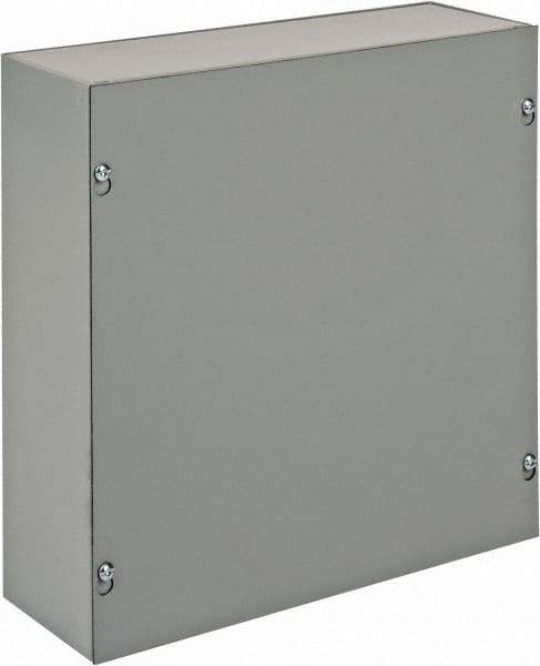 nVent Hoffman - Steel Junction Box Enclosure Screw Flat Cover - NEMA 1, 12" Wide x 12" High x 4" Deep - A1 Tooling