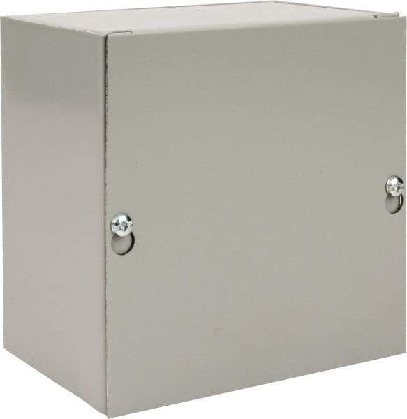 nVent Hoffman - Steel Junction Box Enclosure Screw Flat Cover - NEMA 1, 6" Wide x 6" High x 4" Deep - A1 Tooling