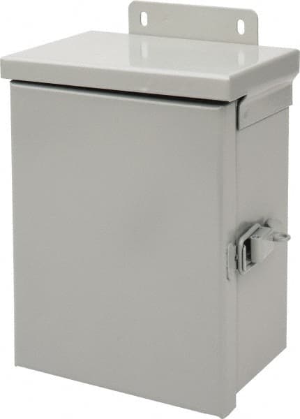 nVent Hoffman - Steel Standard Enclosure Hinge Flat Cover - NEMA 3R, 6" Wide x 8" High x 4" Deep, Watertight - A1 Tooling