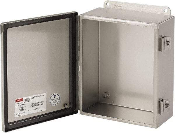 nVent Hoffman - Stainless Steel Junction Box Enclosure Hinge Flat Cover - NEMA 4, 12, 13, 4X, 12" Wide x 14" High x 6" Deep - A1 Tooling