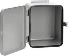 nVent Hoffman - Steel Junction Box Enclosure Hinge Flat Cover - NEMA 12, 13, 8" Wide x 10" High x 6" Deep - A1 Tooling