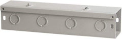 nVent Hoffman - 6" High x 6" Wide x 48" Long, Screw Mount Solid Wall Wire Duct - Gray, 15 Knockouts, Hinged Cover, Steel - A1 Tooling