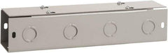 nVent Hoffman - 4" High x 4" Wide x 60" Long, Screw Mount Solid Wall Wire Duct - Gray, 19 Knockouts, Flat Cover, Steel - A1 Tooling