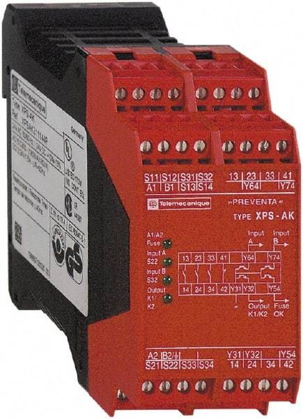 Square D - 24 VAC/VDC, 5 VA Power Rating, Standard Electromechanical & Solid State Screw General Purpose Relay - 6 Amp at 24 VAC/VDC, 1NC/4SS (Auxiliary) & 3NO - A1 Tooling