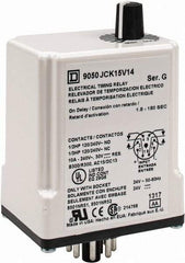 Square D - 8 Pin, 3 min Delay, DPDT Time Delay Relay - 10 Contact Amp, 24 VAC/VDC - A1 Tooling