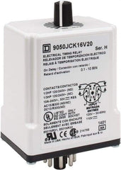 Square D - 8 Pin, 10 min Delay, DPDT Time Delay Relay - 10 Contact Amp, 110 VDC & 120 VAC - A1 Tooling