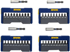 Irwin - 40 Piece, Phillips, Square, Torx, Slotted Handle, Insert Bit Set - #1 to #3 - A1 Tooling