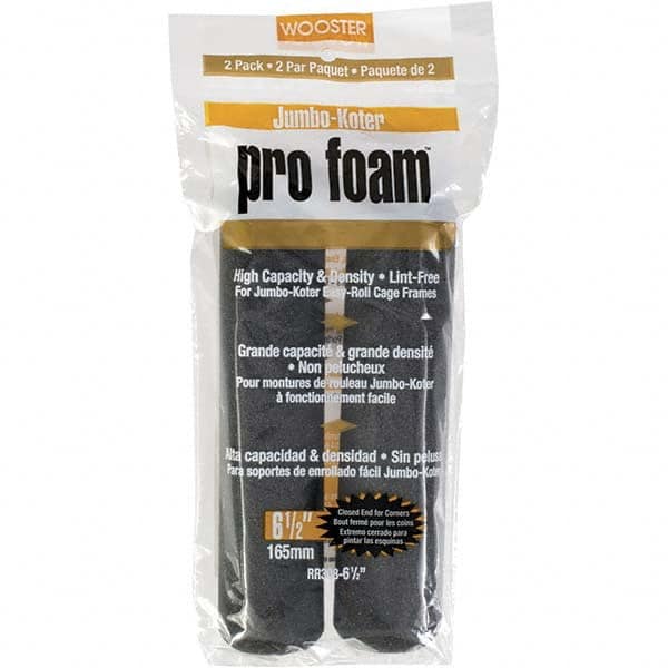 Wooster Brush - 3/8" Nap, 6-1/2" Wide Paint Mini Roller Covers - Smooth Texture, Foam - A1 Tooling