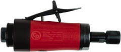 Chicago Pneumatic - 1/4" Collet, Straight Handle, Air Angle Die Grinder - 25,000 RPM, Front Exhaust, 17.2 CFM, 0.4 hp, 90 psi, 6.35mm Inlet - A1 Tooling