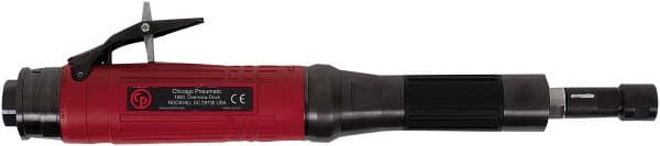 Chicago Pneumatic - 1/4" Collet, Straight Handle, Air Extended Length Die Grinder - 12,000 RPM, Rear Exhaust, 33.9 CFM, 1.2 hp, 90 psi, 9.5mm Inlet - A1 Tooling