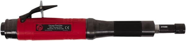 Chicago Pneumatic - 1/4" Collet, Straight Handle, Air Extended Length Die Grinder - 28,000 RPM, Rear Exhaust, 31.8 CFM, 0.8 hp, 90 psi, 9.5mm Inlet - A1 Tooling