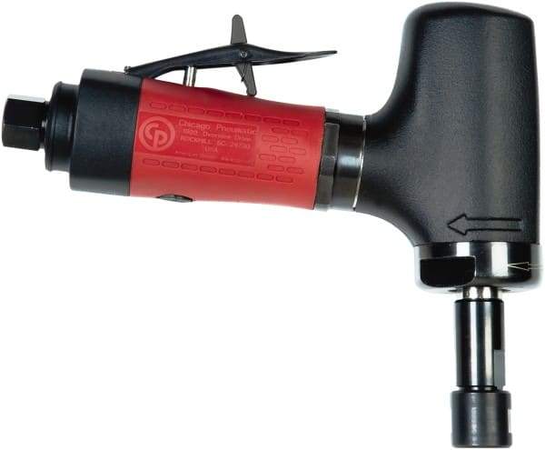 Chicago Pneumatic - 1/4" Collet, Angle Handle, Air Angle Die Grinder - 24,000 RPM, Rear Exhaust, 23.3 CFM, 0.54 hp, 90 psi, 6.35mm Inlet - A1 Tooling