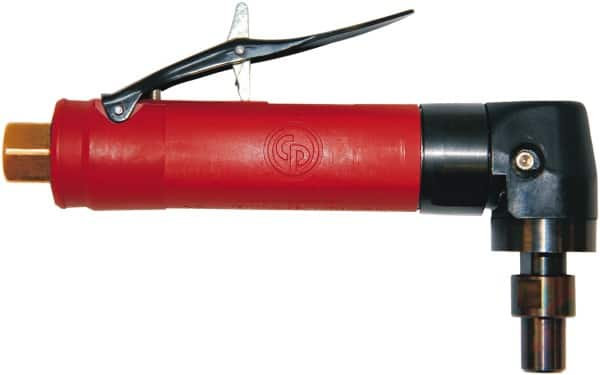 Chicago Pneumatic - 1/4" Collet, Angle Handle, Air Angle Die Grinder - 12,000 RPM, Rear Exhaust, 16.9 CFM, 0.5 hp, 90 psi, 6.35mm Inlet - A1 Tooling