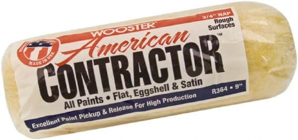 Wooster Brush - 3/4" Nap, 9" Wide Paint Roller - Rough Texture, Synthetic Knit - A1 Tooling