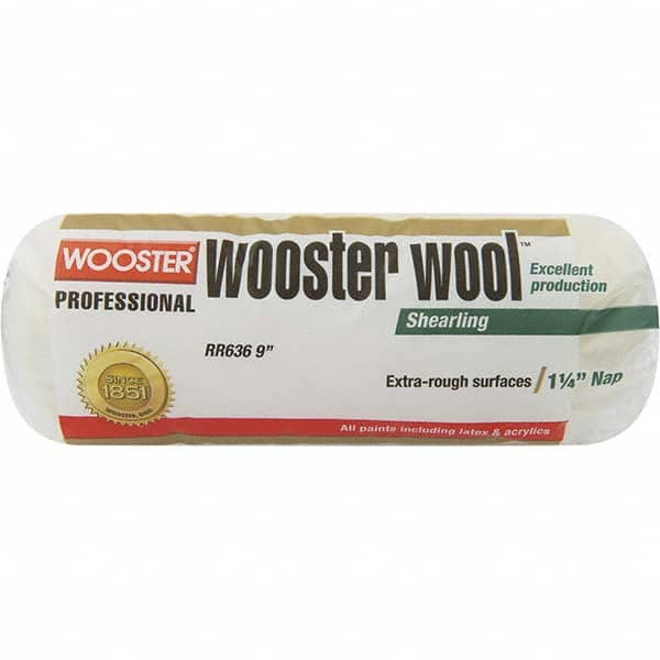 Wooster Brush - 1-1/4" Nap, 9" Wide Paint Roller - Extra-Rough Texture, Lambswool - A1 Tooling