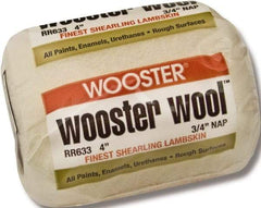 Wooster Brush - 3/4" Nap, 4" Wide Paint Roller - Rough Texture, Lambswool - A1 Tooling