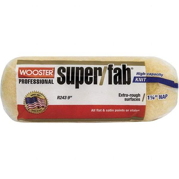 Wooster Brush - 1-1/4" Nap, 9" Wide Paint Roller - Extra-Rough Texture, Synthetic Knit - A1 Tooling