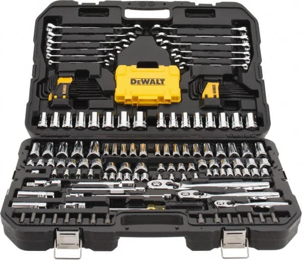 DeWALT - 168 Piece 1/4 & 3/8" Drive Mechanic's Tool Set - Comes in Blow Molded Case - A1 Tooling