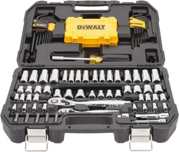 DeWALT - 108 Piece 1/4 & 3/8" Drive Mechanic's Tool Set - Comes in Blow Molded Case - A1 Tooling