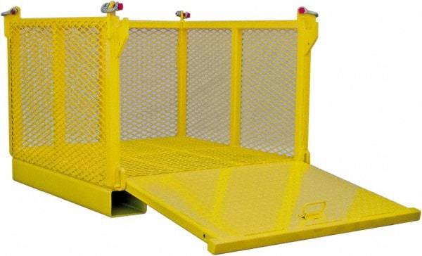 Machining & Welding - 36" Long x 36" Wide x 28" High Steel Basket-Style Bulk Container - 2,500 Lb. Load Capacity - A1 Tooling